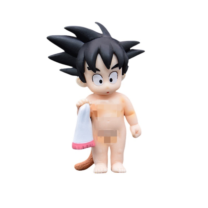 11cm Dragon Ball Z Trẻ Em Son Goku Đi Tắm PVC Nhân Vật Hành Động Đồ Chơi Mô Hình Tượng Bộ Sưu Tập Xe