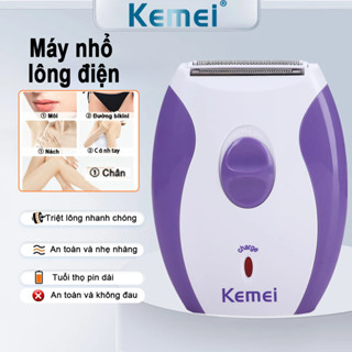 [Giao hàng 24 giờ] Máy Cạo Lông Toàn Thân Máy Tẩy Nhổ Lông cho nữ tông đơ cạo lông vùng vùng  Máy cạo lông đa chức năng Kemei, Tông đơ cắt tóc toàn thân, Máy tẩy lông không dây dành cho nữ, Thích hợp cho mặt và cơ thể, an toàn, không đau