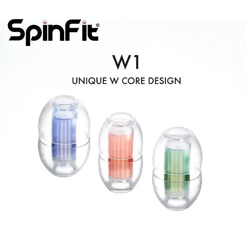 Đầu tai silicon SpinFit W1 Đầu tai bằng silicon được cấp bằng sáng chế Lõi ống hình chữ W đôi cấp y tế cho tai nghe Đường kính vòi phun từ 5-6mm | BigBuy360 - bigbuy360.vn