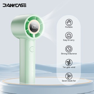 Quạt Mini có màn hình kỹ thuật số LED Di động và có thể điều chỉnh Tốc độ làm mát thấp Tiếng ồn Pin lớn