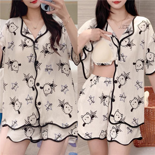 【Áo ngủ có đệm ngực Áo khoác dáng V mỏng mát mặc hè, chất liệu mát lạnh