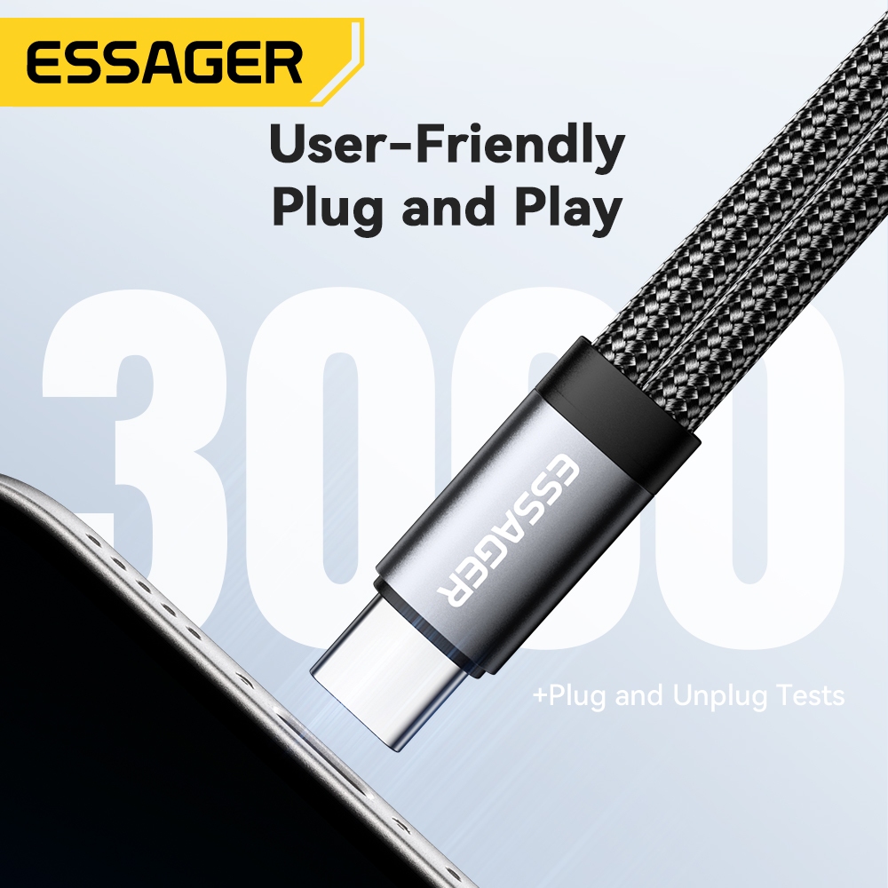 Bộ chuyển đổi âm thanh ESSAGER 2 trong 1 Type-C sang 3,5mm / Type-C + Cáp sạc | BigBuy360 - bigbuy360.vn