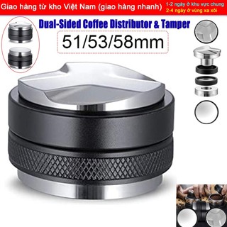 Máy Tamper cầm tay Espresso 51mm   53mm   58mm có thể điều chỉnh 2 trong 1 3 Máy phân phối cà phê và phẳng có thể điều chỉnh 