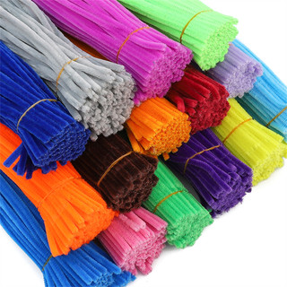 100 Chiếc 30cm Sợi Xoắn Dính Nhiều Màu Sắc Chenille Cho DIY Tóc Hoa Sợi Trang Trí Hoa Giỏ Quà Tặng