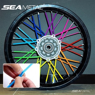 72 cái Gắn Căm Bánh Xe Đạp Nhiều Màu Sắc SEAMETAL Trang Trí Nan Hoa Xe Đạp Cảnh Báo Nổi Bật An Toàn Đạp Xe Ban Đêm