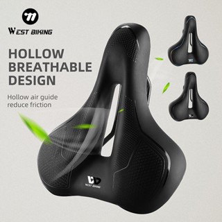 WEST BIKING Yên Xe Đạp Đàn Hồi Cao Chống Sốc Đệm Nhớ Đệm Đệm Đệm Ghế Giảm Áp Lực Và Cung Cấp Hỗ Trợ Thoải Mái