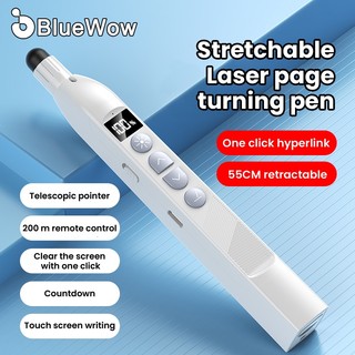 BlueWow Wireless Flip-Pen Trình bày Clicker 2.4GHz RF Laser Con trỏ từ xa PowerPoint với điều khiển Hyperlink Đèn đỏ Trình bày IR