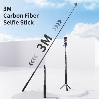 Gậy Selfie bằng sợi Carbon aMagicsn 3M với vít 1 / 4 ” cho máy ảnh hành động Insta360 X2 X3 X4