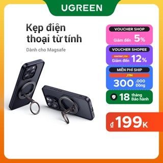 Ugreen MagSafe Giá đỡ vòng điện thoại từ tính Hợp kim kẽm Giá đỡ có thể điều chỉnh Kẹp điện thoại cho iphone Xiaomi Samsung Huawei