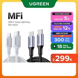 【MFi Đầu chuyển đổi UGREEN USB C sang Lightning PD 20W sạc nhanh thích hợp cho iPhone 11 12 13 14/ iPad Pro Air/ Air Pod Pro
