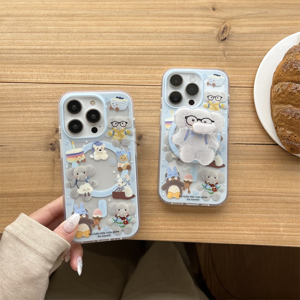 Dành Cho iphone case 16 Pro Max 15 Pro Max 14 Pro Max 13 Pro Max Jellycat Ba Lô Vỏ Điện Thoại Voi