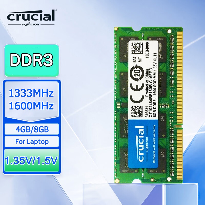 Ram DDR3 8Gb quan trọng cho máy tính xách tay 1600Mhz 1333Mhz DDR3L 8Gb 4Gb PC3-10600 PC3-12800 204P