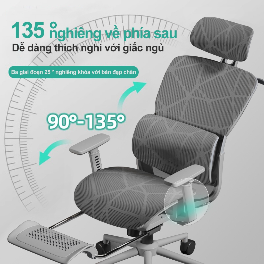 BRTHORY ghế công thái học ghế văn phòng ngã lưng ghế công thái học ghế xoay văn phòng computer chair chair office Hỗ trợ thắt lưng thoải máiGhế sếp đa năng chất lượng cao | BigBuy360 - bigbuy360.vn