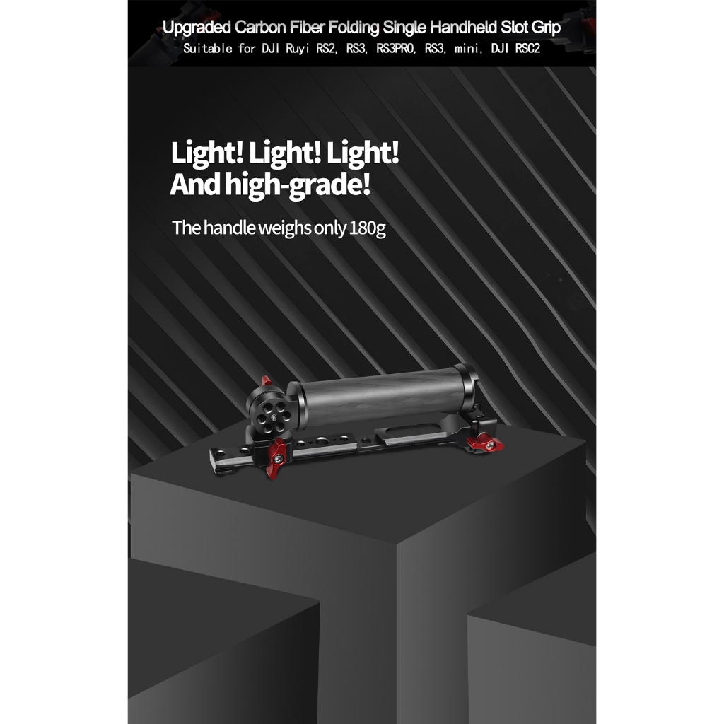 BGNING Giá đỡ cầm tay đơn có thể gập lại Tương thích với Bộ ổn định Gimbal mini DJI Ronin RS4 Pro / 