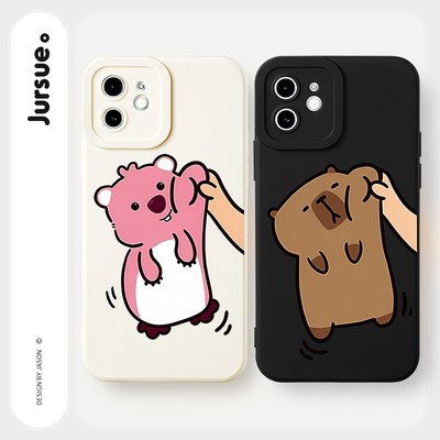 Ốp lưng Jursue nam nữ cặp đôi dễ thương đẹp hoạt hình độc lạ ngộ nghĩnh chống sốc chống bẩn mềm cho iPhone 17 16 15 14 13 12 11 PRO MAX SE 2020 X XR XS ip 8 7 Plus kute YH429