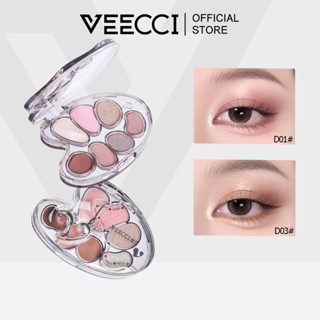 VEECCI Bảng Phấn Mắt 7 Ô Phấn Mắt Màu Hồng Lì Đa Năng Dễ Dàng Tô Màu Trang Điểm Lâu Trôi Và Chống Mồ Hôi 6.5g