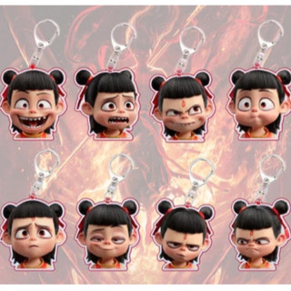  💕Dreamy💕Nezha Móc Khóa Hoạt Hình Vui Nhộn Móc Khóa Hoạt Hình Ao Bing Nhân Vật 