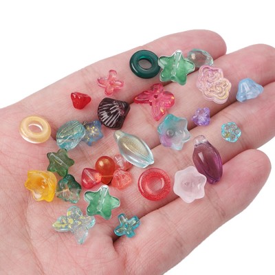 Beadia 20 Chiếc Thủy Tinh Lampwork Hạt Trái Tim Ngôi Sao Hoa Bướm Quyến Rũ Hạt Cho Vòng Cổ Vòng Tay Bông Tai DIY Trang Sức Làm Cung Cấp