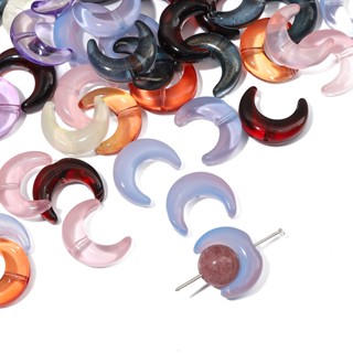 Beadia 10 Chiếc 15X12 Mm Thủy Tinh Pha Lê Mặt Trăng Quyến Rũ Hạt Phù Hợp Với 8 Mm Hạt Cho Vòng Cổ Vòng Tay DIY Trang Sức Làm Cung Cấp