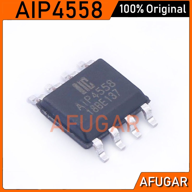 20 CÁI 10 CÁI AIP4558 AIP 4558 SOP8 AiP4558S SOP-8 SMD Bộ khuếch đại hoạt động kép Chip IC mới nguyê