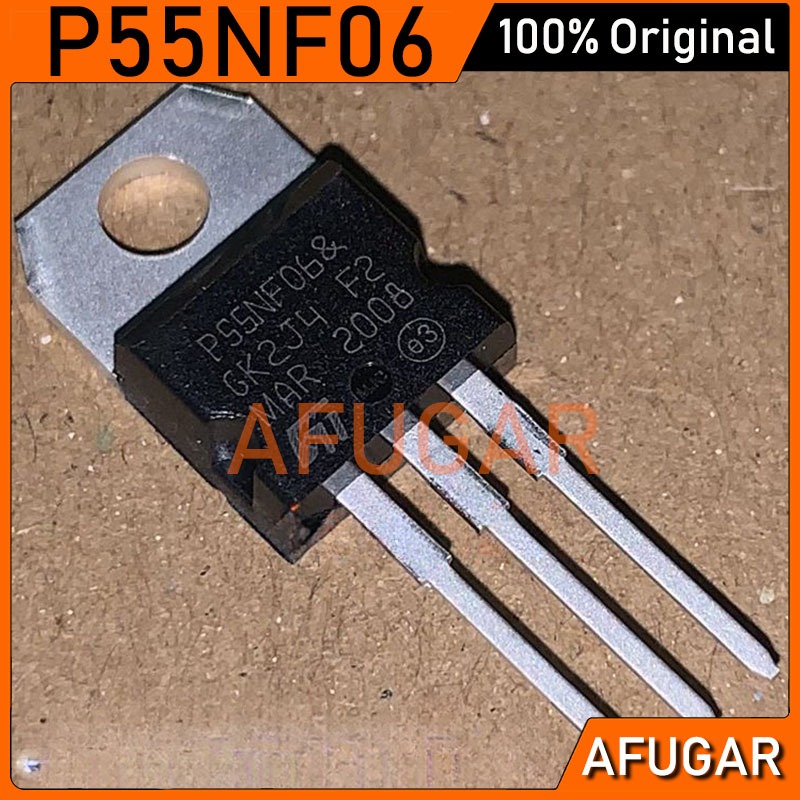 10 Cái STP55NF06 TO-220 P55NF06 TO220 55NF06 60V / 50A N-Channel Power MOSFET Transistor mới nguyên 