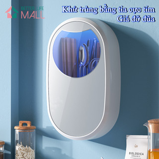 Máy Khử Trùng Bằng Tia uv Gắn Tường Tiện Dụng ngăn ẩm mốc Hộp đựng đũa muỗng treo tường