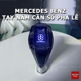  tay nắm cần số pha lê Mercedes Benz Pha Lê Có Đèn led W204 W212 GLK SLK phù hợp với Sửa đổi phụ tùng ô tô 