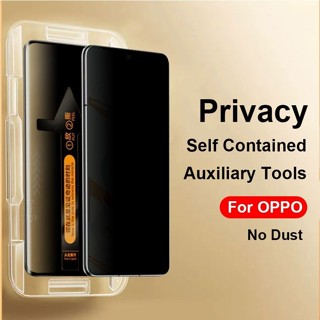 kính cường lực dán tự động chống nhìn trộm Cho OPPO Reno 12 Pro Reno 14 13 Pro 5G 14F 13F 12F 11F 11 10 Pro Plus + 8T 5G 8 3 4 6 5 A15 A15s A16k A77 A78 A17 A17k A18 A38 A58 A98 A57 A77s A52 A54 A53 chống nhìn trộm chống ánh sáng xanh Miếng dán màn hìn