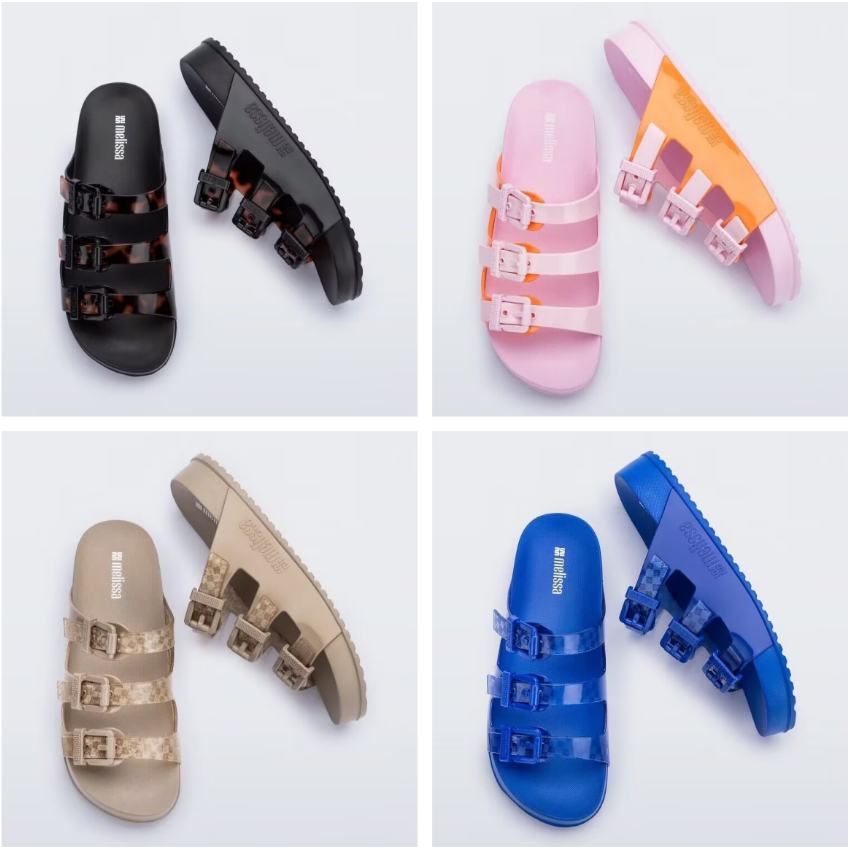 Giày Sandal Melissa Brazil Nữ Flip-Flops Flat Buckle Jelly Shoes
