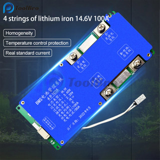 Bms 4S 14.6V 8S 24V 100A LiFePO4 Bảng sạc cân bằng pin Bộ cân bằng Bảo vệ nhiệt độ Pin Equalizador cho Escooter