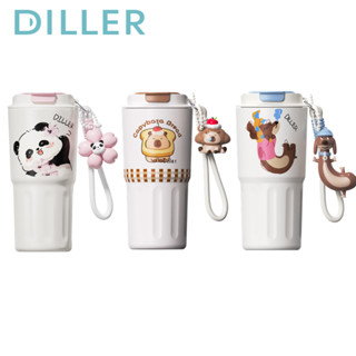 Diller (20oz) Cốc cà phê bằng thép không gỉ có nắp đậy Bình chân không cách nhiệt Cốc cốc cốc nước nóng lạnh 600ml D9333 D9322 D9352