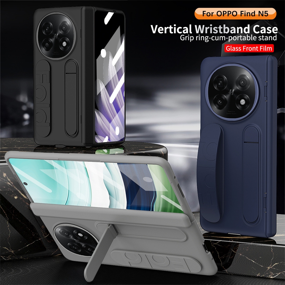 Vertical Wristband Series Portable Stand Hoder Plastic Case for OPPO Find N5 Hinge Protection Anti-s