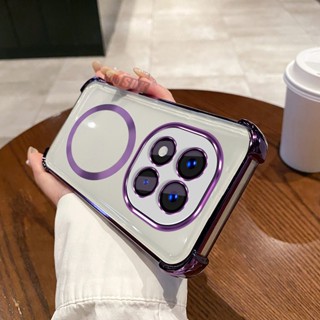  Ốp Lưng Trong Suốt Cho Xiaomi Redmi Note 14 Pro 4G Note14 Pro + 5G Vòng Sạc Không Dây Từ Tính Mềm Trong Suốt Vỏ Điện Thoại Chống Sốc 