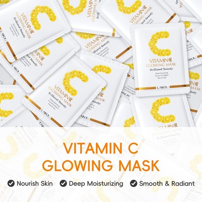 Mặt nạ phát sáng LAIKOU Vitamin C 25g Dưỡng ẩm sâu Nuôi dưỡng Da Bổ sung Ẩm Da Dưỡng ẩm Làm săn chắc da mặt