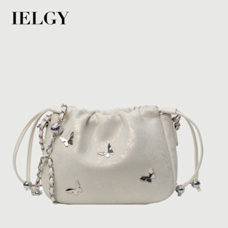 Ielgy Cao Cấp Niche Kim Loại Bướm Xô Túi Dây Rút Thời Trang Túi Mây Thời Trang