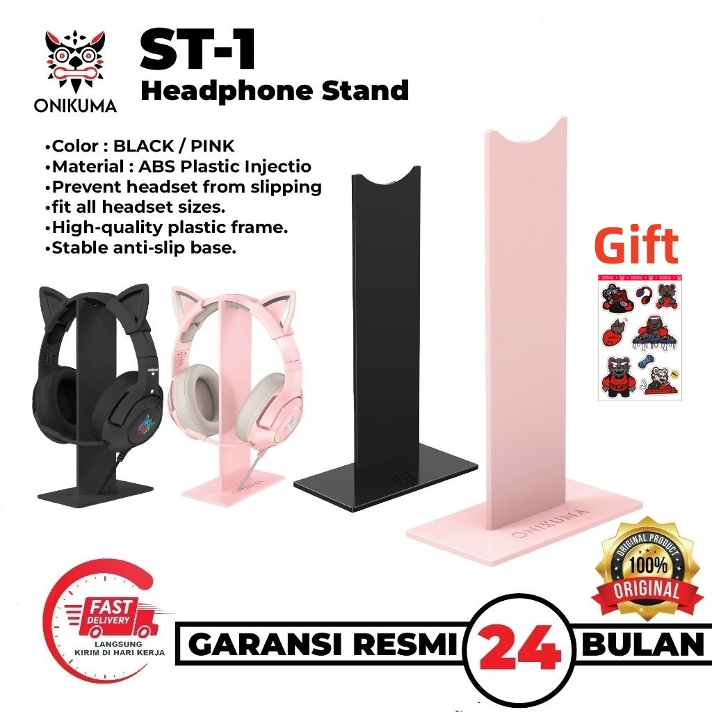ONIKUMA ST-1 Màu Hồng Portable Gaming Tai Nghe Holder Chất Lượng Cao Nhựa chống trượt cơ sở cho PC G