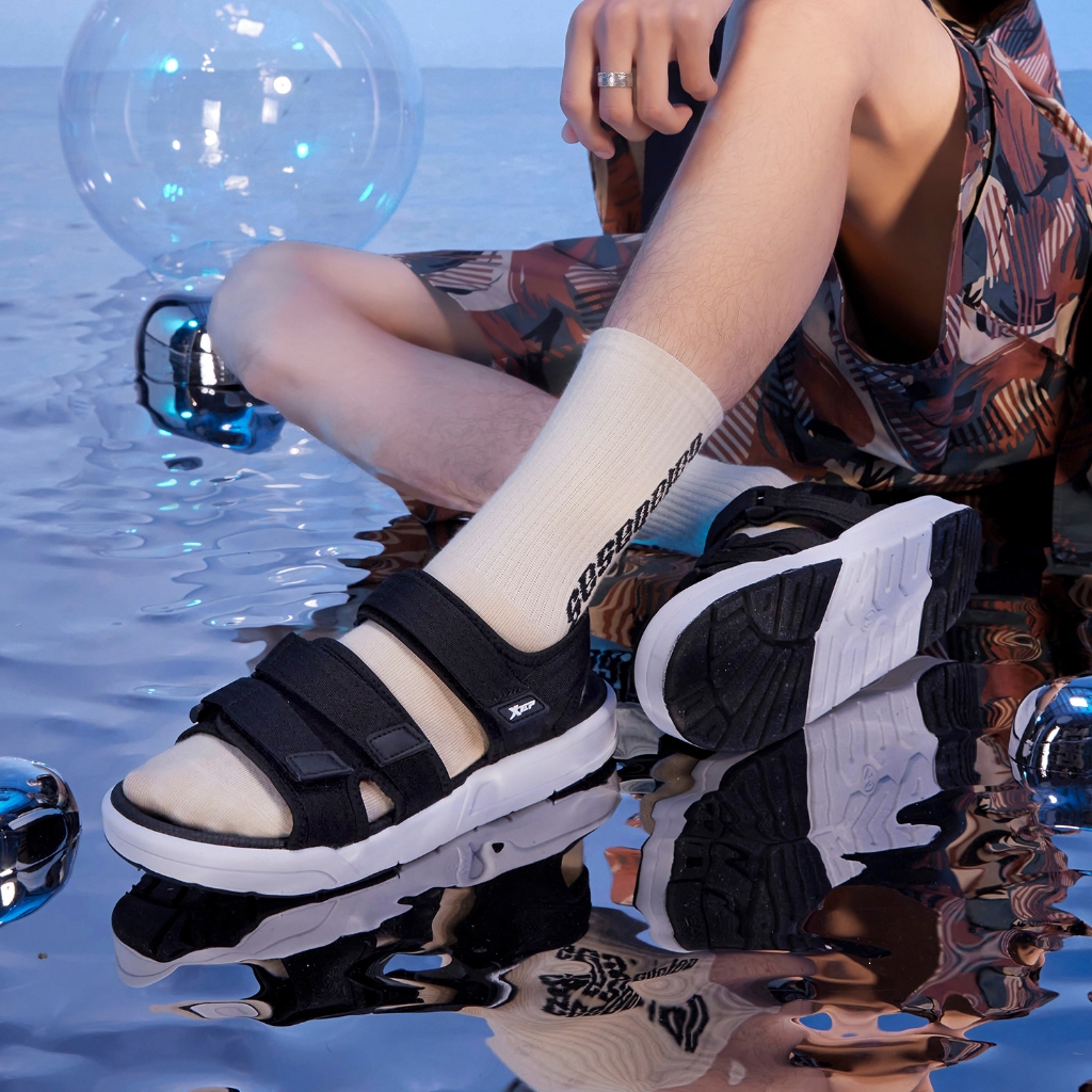 Xtep Nam Đa Năng Nhẹ Thoáng Khí Giày Đi Biển Giày Đế Dày Ngoài Trời Dép