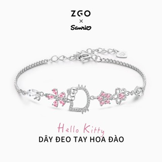 ZGO x Sanrio HelloKitty Sterling S925 Vòng Tay Bạc Nữ Ánh Sáng Luury Trang Bị Quà Tặng Sinh Nhật 6106