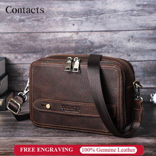 CONTACTS  Da Thật Chính Hãng Nam Túi Đeo Vai Người Đeo Ngang Túi Xách Túi Messenger