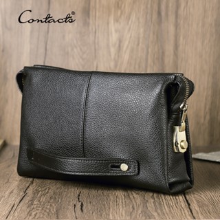 CONTACT'S Nam Túi Ly Hợp Dung Tích Lớn Mã Hóa Thiết Kế Khóa Da Thật Nam Ví Điện Thoại Di Động Bỏ Túi Kinh Doanh Ví Dài Nam