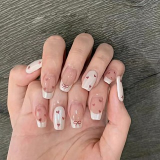 Bộ 24 Móng Tay Giả Ngắn Dễ Thương