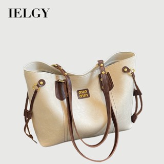 IELGY Họa Tiết Thời Trang Túi Dung Tích Lớn Túi Đeo Vai Thời Trang Niche Đi Lại Retro Túi Tote