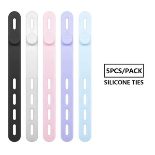 [5 CÁI] Bộ cuộn cáp tai nghe điều khiển dây đa chức năng có thể điều chỉnh bằng silicon mềm