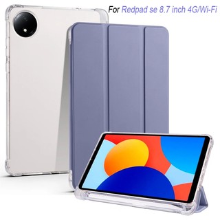  Ốp điện thoại Bao da Redmi Pad SE 8.7 8 7 Ốp điện thoại có giá đỡ bút chì TPU mềm Vỏ từ tính cho Xiaomi Redmi Pad SE PadSE 8 7 4G Vỏ máy tính bảng Wi-FI 