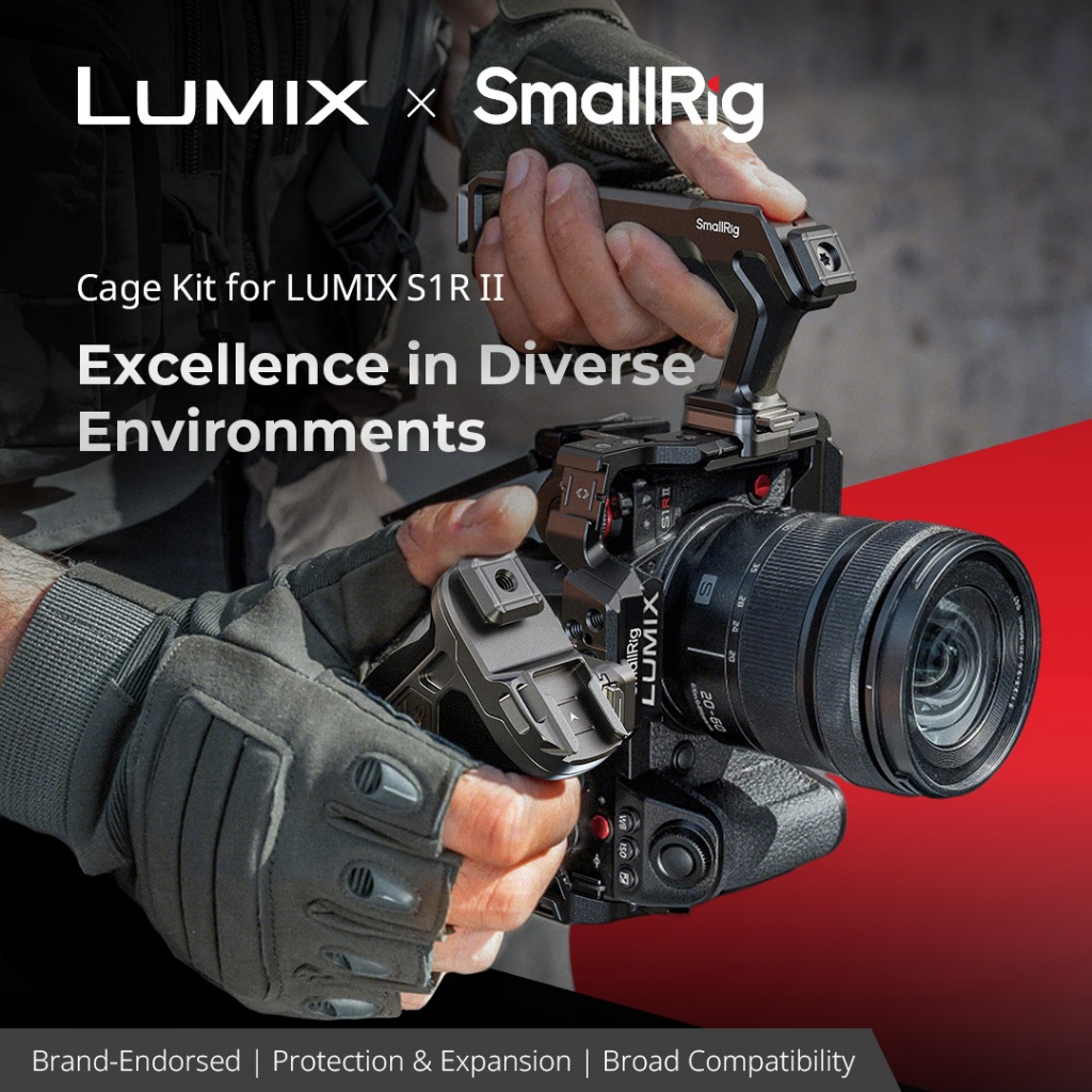 Lồng máy ảnh SmallRig cho Panasonic LUMIX S1R II / S5 II / S5 IIX / G9 II với tay cầm pin DMW-BG1 / 
