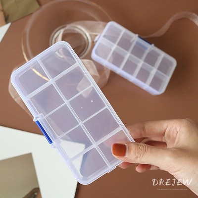 Hộp đựng trang sức trong suốt nhiều lưới hộp nhựa có thể tháo rời