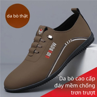 Giày Nam Mùa Thu Xuân 2025 Mới Kinh Doanh Da Giày Nam Đế Mềm Giày Công Sở Giày