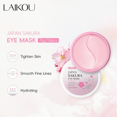 Hộp 50 Miếng Mặt Nạ Mắt LAIKOU Sakura 70g Làm Mờ Quầng Thâm / Nếp Nhăn
