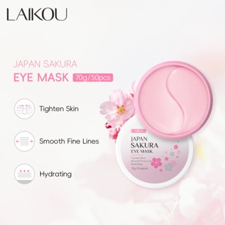  Hộp 50 Miếng Mặt Nạ Mắt LAIKOU Sakura 70g Làm Mờ Quầng Thâm   Nếp Nhăn 