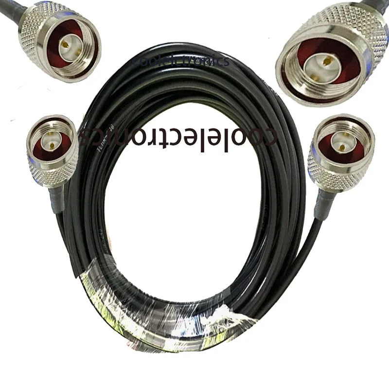 1 N Nam Đến N Nam Cắm Kết Nối LMR-240 LMR240 RF Đồng Trục Mất Thấp Cáp Coax 50cm 1 / 2 / 3 / 5 / 10 